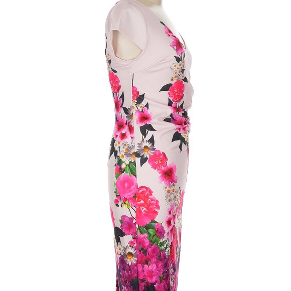 NWT Lindy Bop UK spring Easter pink flower dress, US 6 - Picture 3 of 7